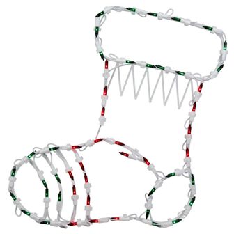 Northlight Seasonal Lighted Stocking Christmas Window Silhouette Decoration