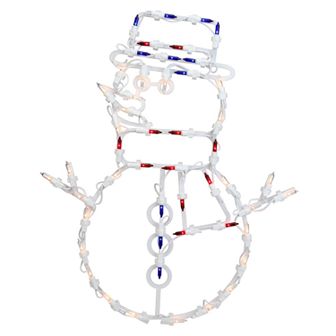 Northlight Seasonal Lighted Snowman Christmas Window Silhouette Decoration