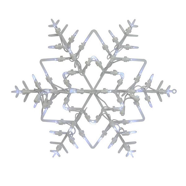 Northlight 15.5 in. Lighted Snowflake Christmas Window Silhouette 33406533  - The Home Depot