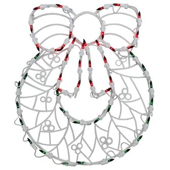 Northlight Seasonal LED Lighted Wreath Double Sided Christmas Window Silhouette Decoration