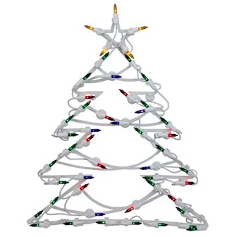 Northlight Seasonal LED Lighted Tree Double Sided Christmas Window Silhouette Decoration