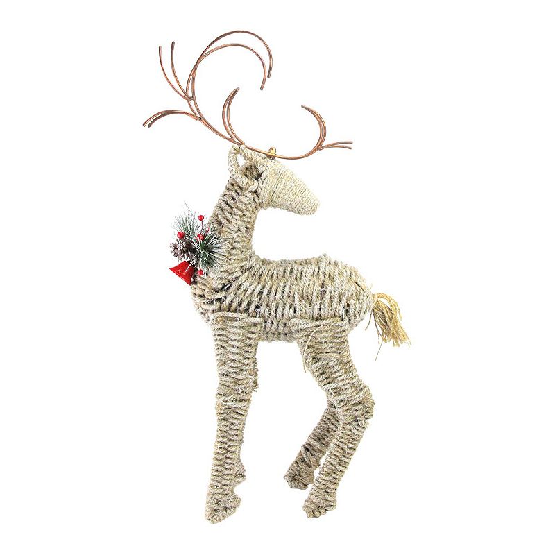 Northlight Seasonal Reindeer Twine Christmas Figure, Brown