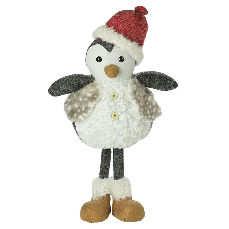Northlight Seasonal Plush Standing Penguin Christmas Figure, Brown