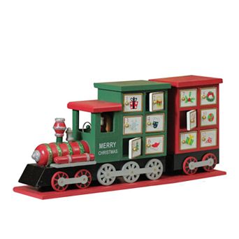 Northlight Seasonal Red and Green Decorative Elegant Advent Calendar Locomotive
