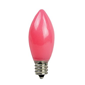 Indoor / Outdoor Opaque Pink C9 Christmas Replacement Bulb 4 pc Set