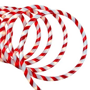 Northlight Seasonal 18' Red and White Candy Cane Stripe Indoor/Outdoor Christmas Rope Lights