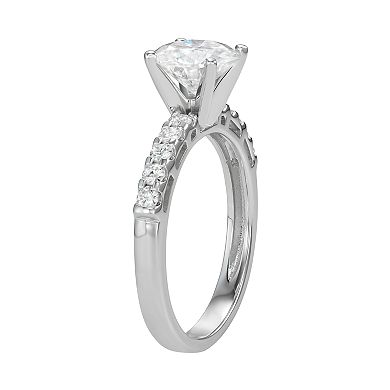 14K White Gold Lab-Created Moissanite 1 3/4 Ct. T.W. Solitaire Engagement Ring