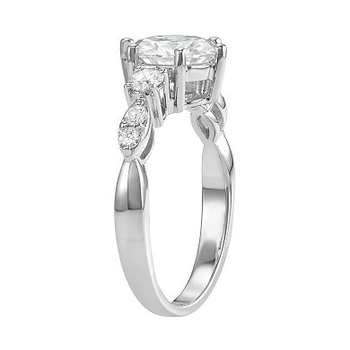 14K White Gold Lab-Created Moissanite 2 1/5 Ct. T.W. Engagement Ring