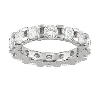 Charles & Colvard 14k White Gold Lab-Created Moissanite 4 5/8 Carat T.W. Round Eternity Ring
