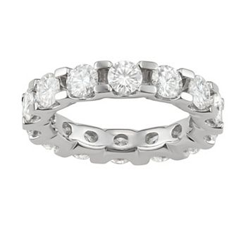 Charles & Colvard 14k White Gold Lab-Created Moissanite 4 5/8 Carat T.W. Round Eternity Ring