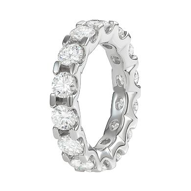 Charles & Colvard 14k White Gold Lab-Created Moissanite 4 5/8 Carat T.W. Round Eternity Ring