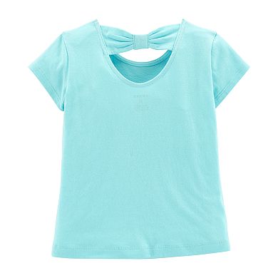 Toddler Girl Carter's Bow-Back Glittery Graphic Tee