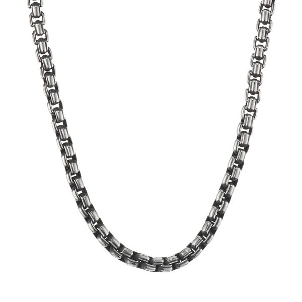 Men's LYNX Stainless Steel Box Chain Necklace - 22 in.