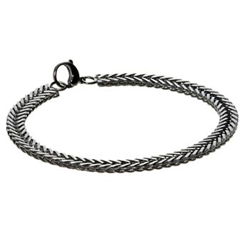 Men's LYNX Ion-Plated Stainless Steel Flat Snake Bracelet