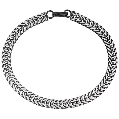 Men's LYNX Ion-Plated Stainless Steel Flat Snake Bracelet