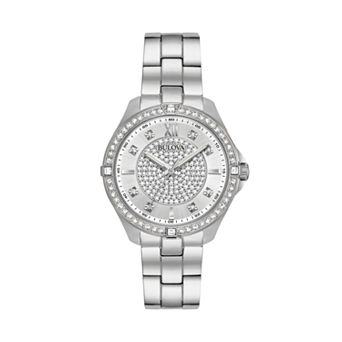 Bulova Women's Crystal Accent Stainless Steel Watch - 96L236