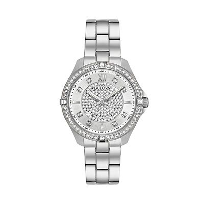 Bulova Silver and White Crystal Accent Women\'s Watch Ladies main image 4