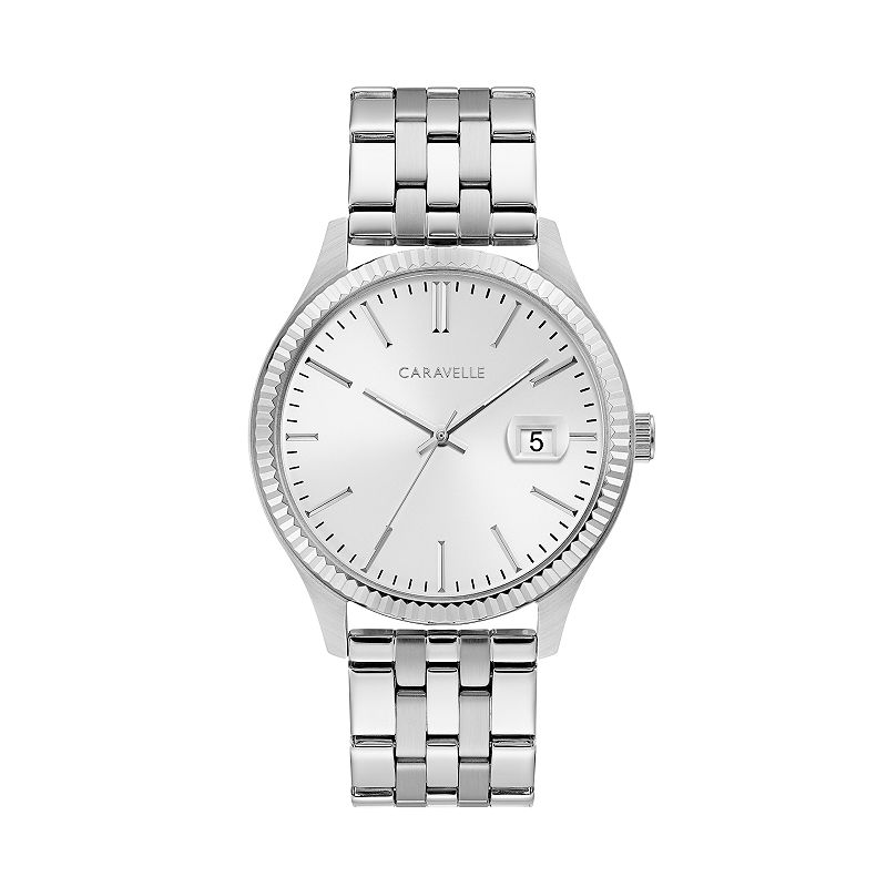 Caravelle by Bulova Men's Stainless Steel Watch - 43B163, Size: Large, Silver Tone