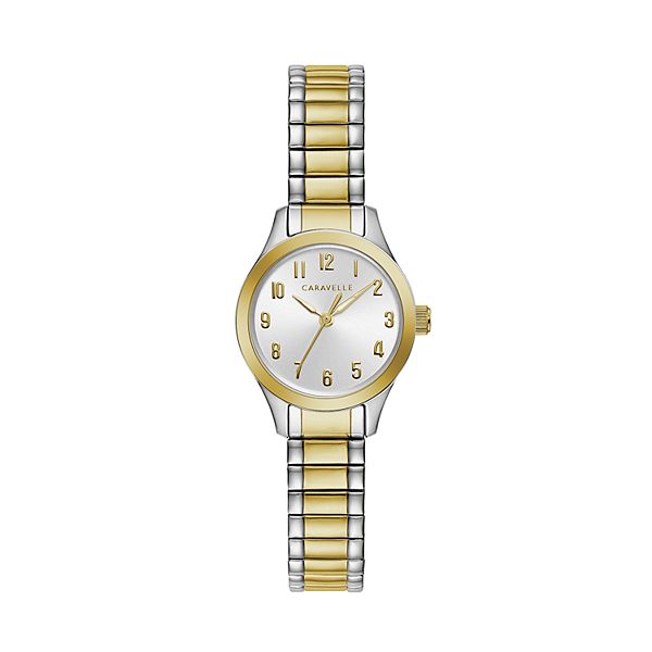 Caravelle by Bulova Women's Two Tone Stainless Steel Expansion Watch ...