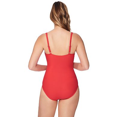 Women's Croft & Barrow Cutout Ruched One-Piece Swimsuit