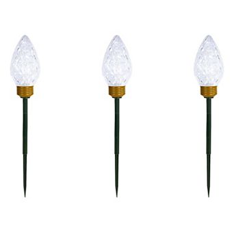 Northlight Set of 3 Lighted LED Pathway Marker Lawn Stakes