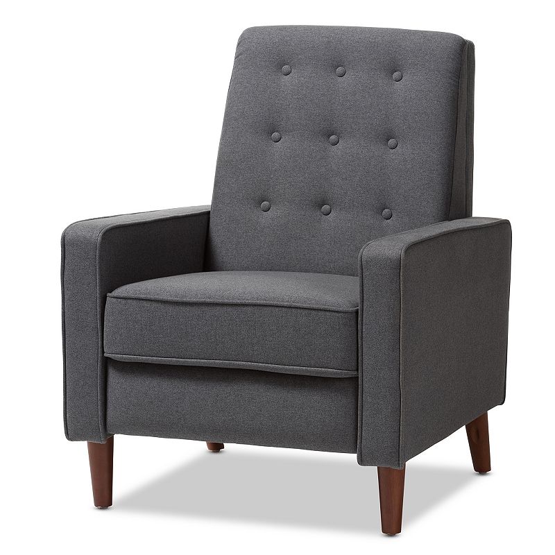 75792117 Baxton Studio Mathias Mid-Century Lounge Chair Rec sku 75792117
