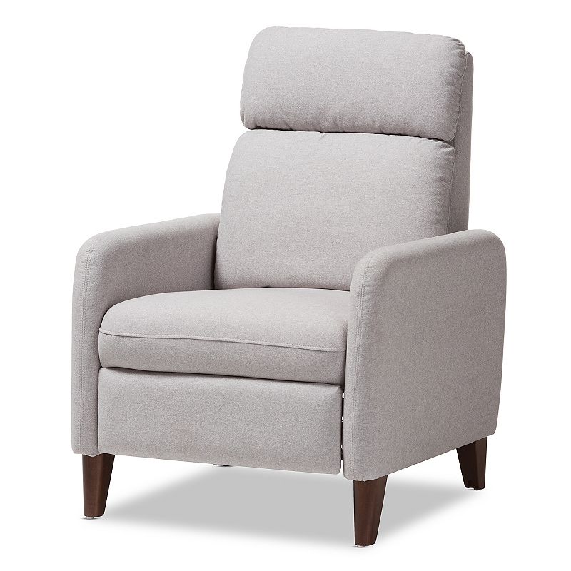 Baxton Studio Mid-Century Lounge Chair Recliner, Multicolor