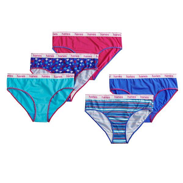 Girls 616 Hanes 5pack Microfiber Hipster Panties