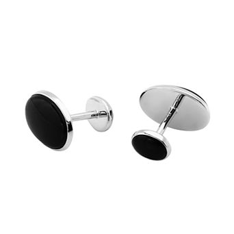 Gold LLC Onyx Sterling Silver Cuff Links