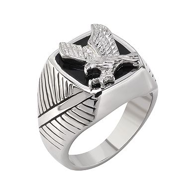 Gold LLC Men's Eagle Stainless Steel Ring