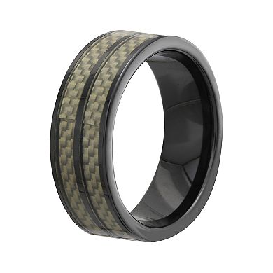 Gold LLC Men's Ceramic Black Ring