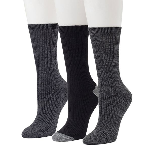 Women's Cuddl Duds® 3-Pack Everyday Crew Socks