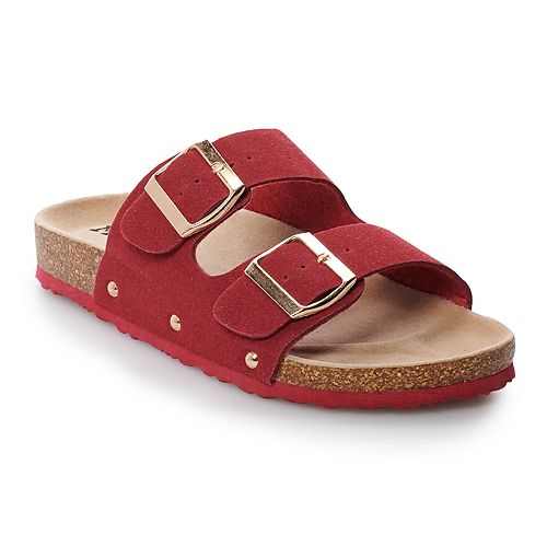 mudd double buckle sandals