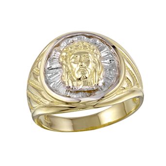 Men's 10k Gold Jesus Band Ring