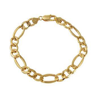 Gold LLC Men's 10k Gold Figaro Bracelet