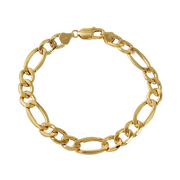 10K Solid Gold Figaro Bracelet