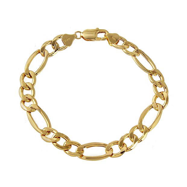 Gold sale figaro bracelet