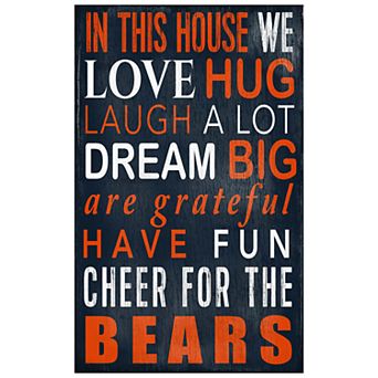 Chicago Bears In This House Wall Art