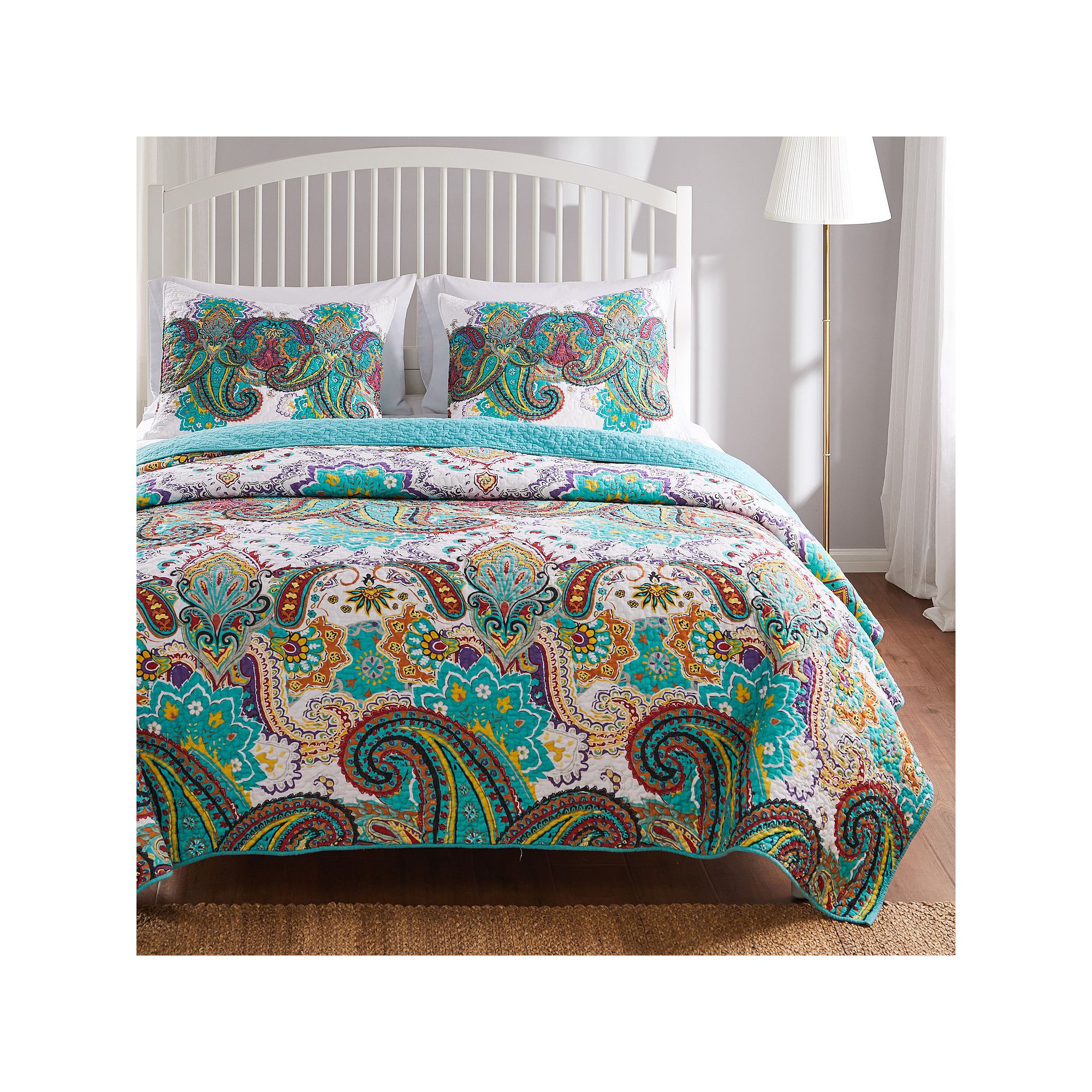 Greenland Home Nirvana Quilt Set, Blue