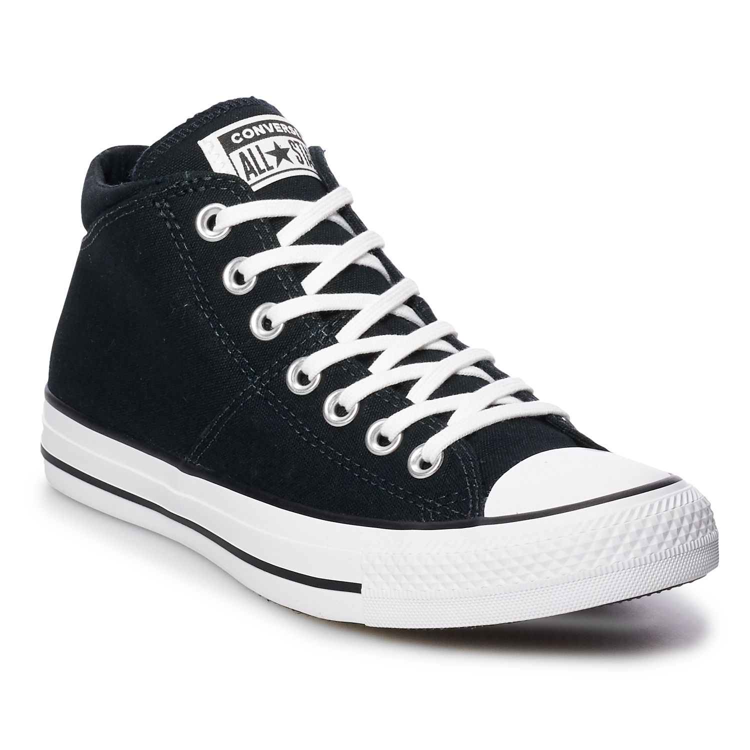 converse mid cut black