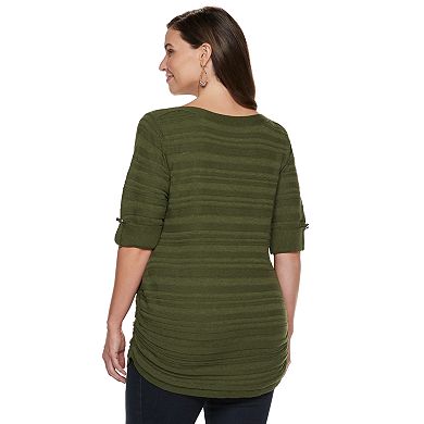 Plus Size Apt. 9® Side Ruched Sweater