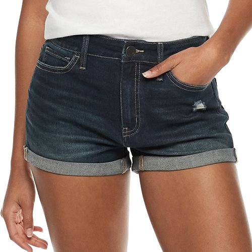 rolled sweat shorts