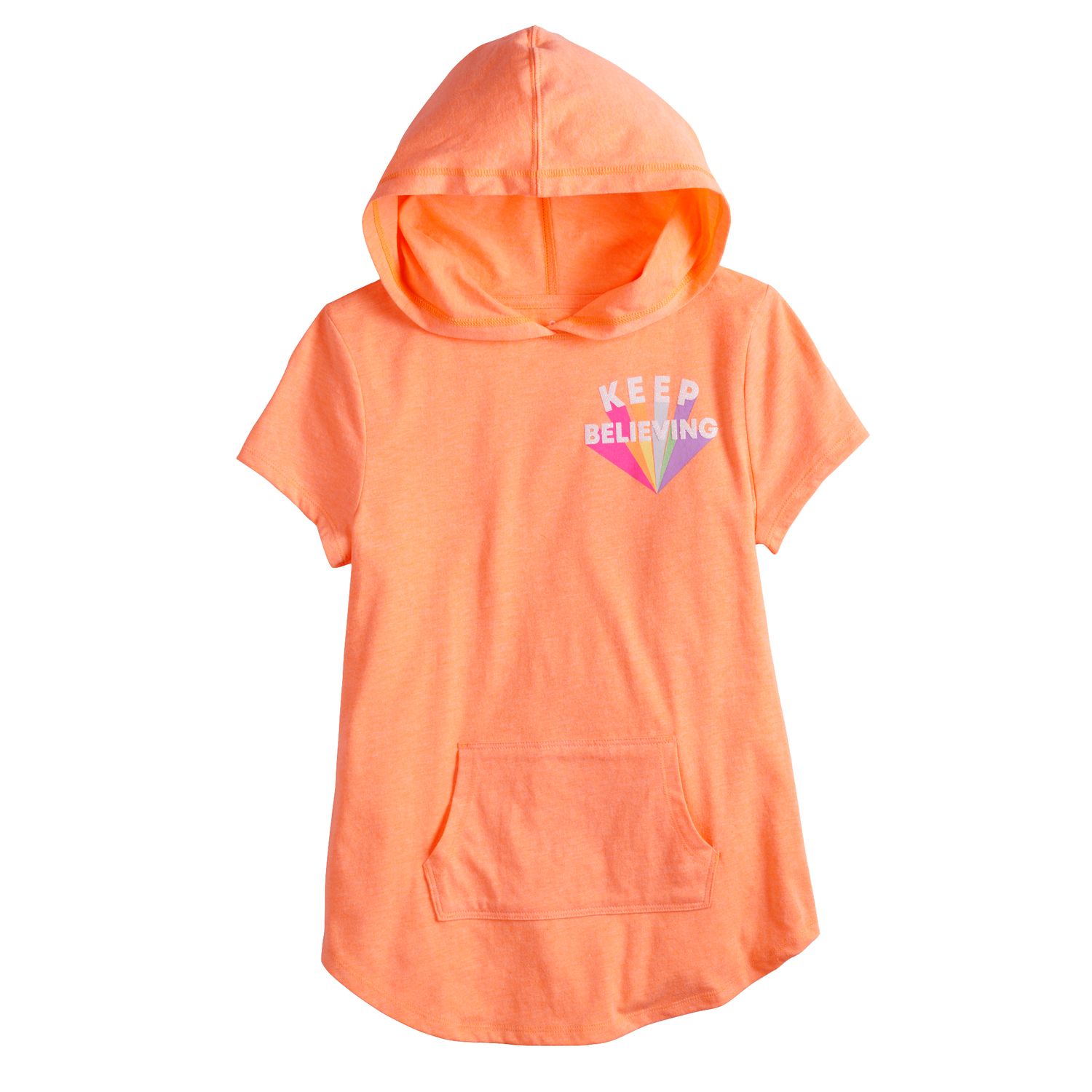 short sleeve hoodie for girls