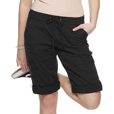 Juniors Unionbay Stretch Lightweight Twill Convertible Skimmer Shorts