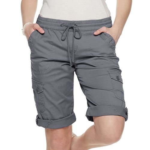 Juniors' Unionbay Stretch Lightweight Twill Convertible Skimmer Shorts