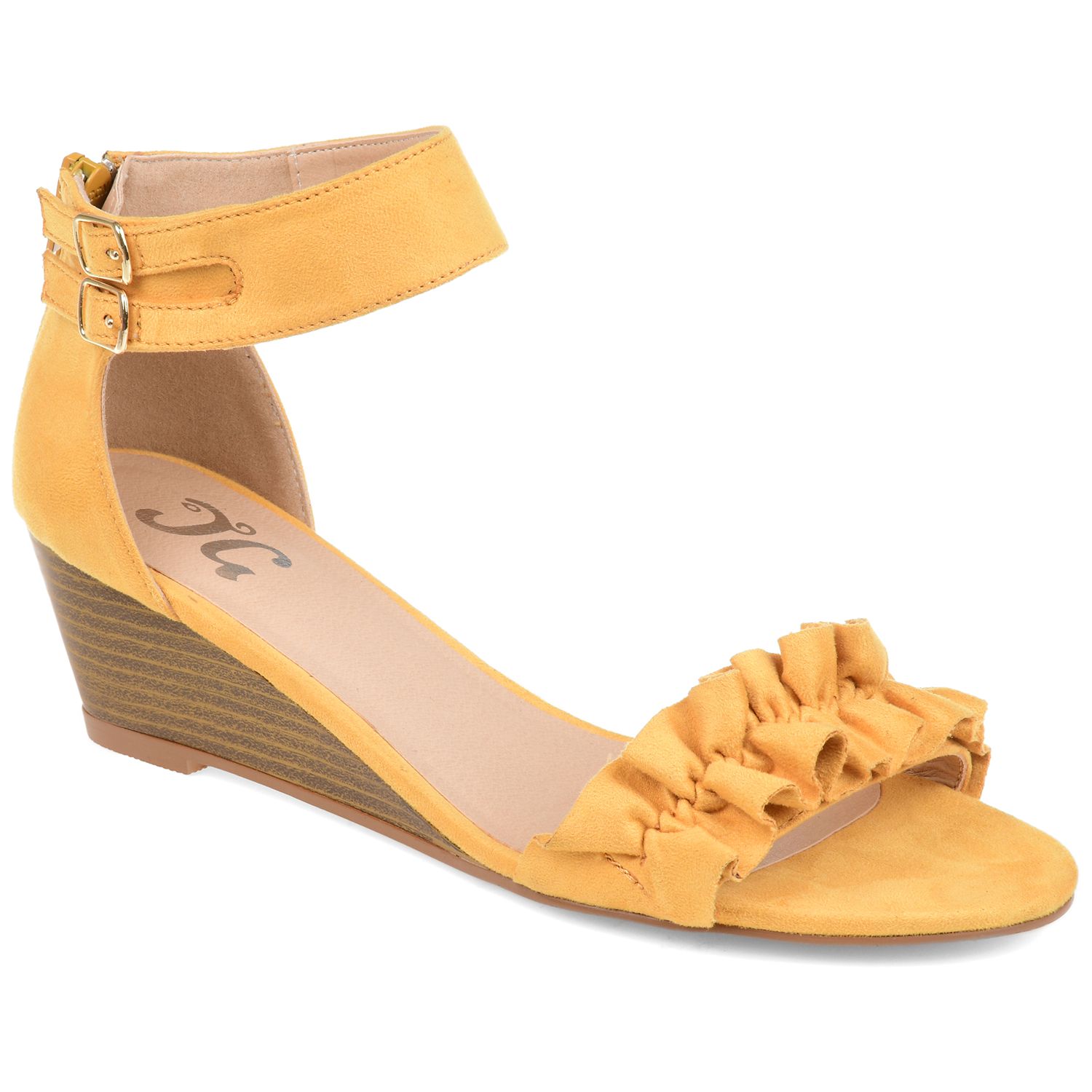 yellow shoes wedges