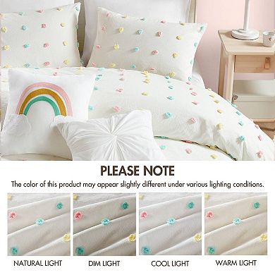 Urban Habitat Kids Ensley Jacquard Pom Pom Quilt Set with Shams and Decorative Pillows