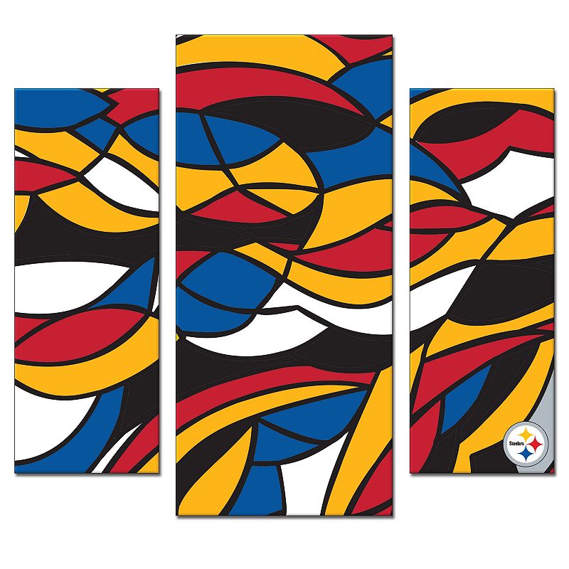 Pittsburgh Steelers 3-Piece Wall Art, Multicolor