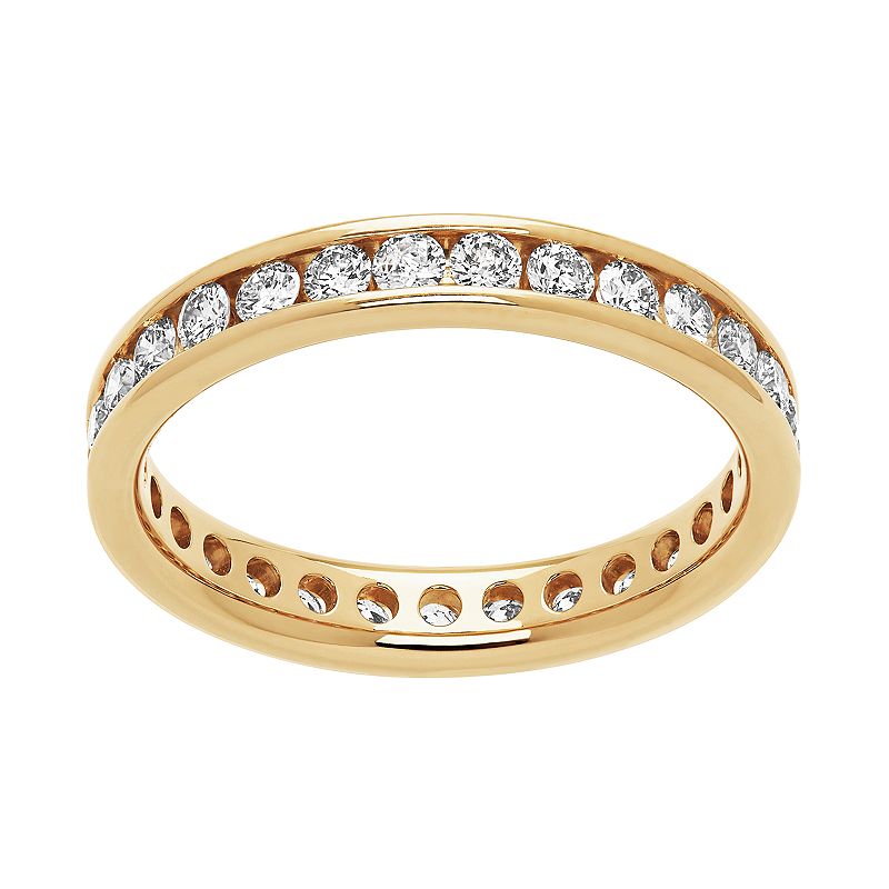 14k Gold 1 Carat T.W. Diamond Eternity Band, Womens, Size: 7, White