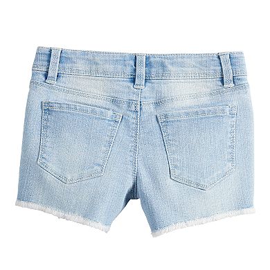 Girls 4-12 Sonoma Goods For Life® Sequin Frayed-Hem Denim Shorts